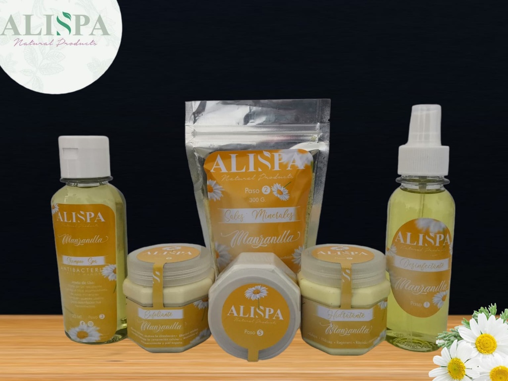 ALISPA kit baby manzanilla pedicure y manicure 6 pasos